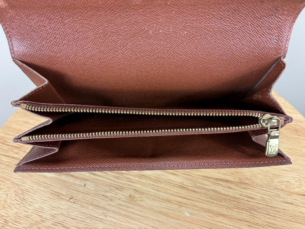 Authentic Louis Vuitton Monogram Portefeiulle Sarah Long Bifold Wallet