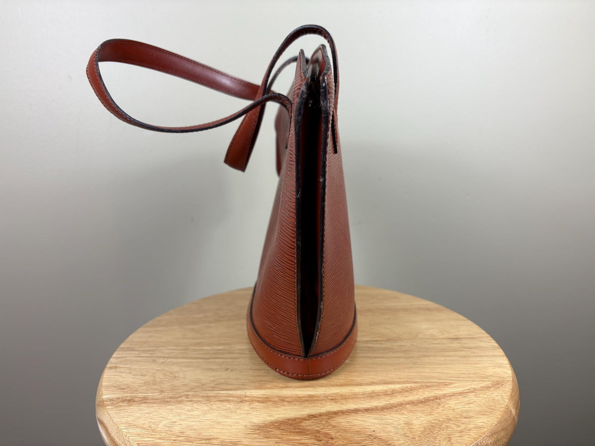 Authentic Louis Vuitton Epi Rust Brown Saint Jacques Hand Bag