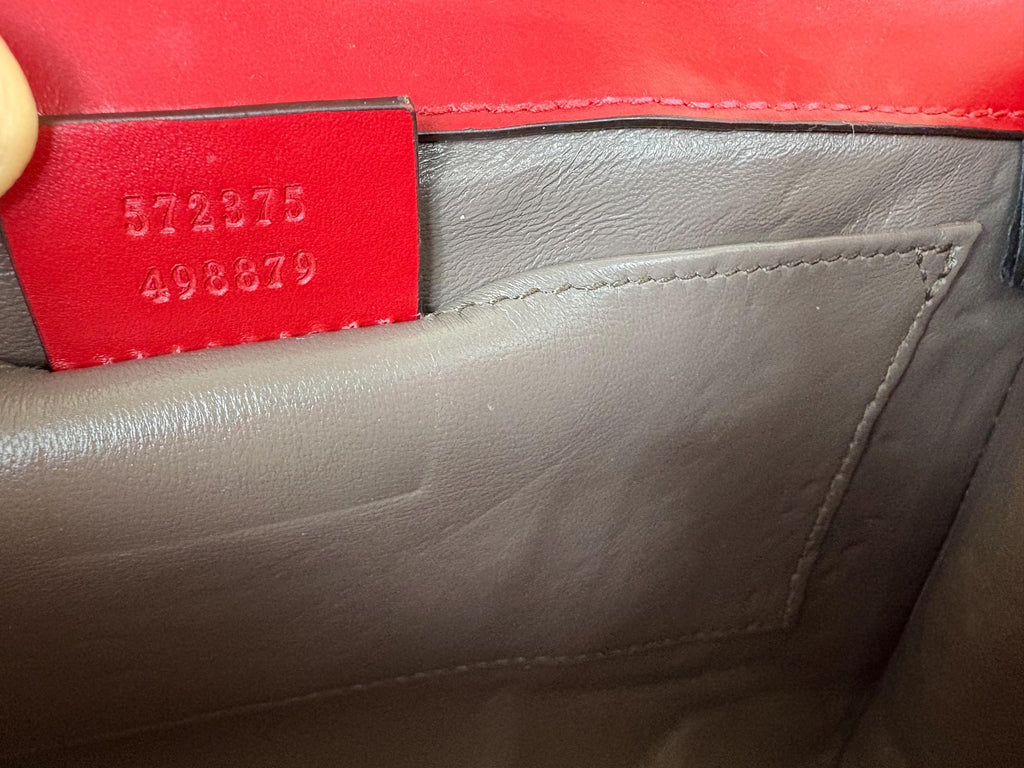 Authentic Gucci Horse Bit Red Leather Zumi Shoulder Hand Bag