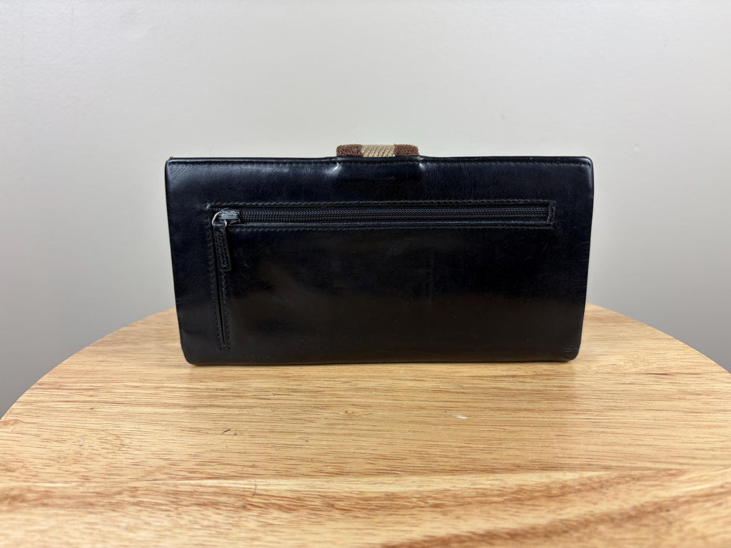Authentic Gucci Dark Brown Leather Snap Wallet