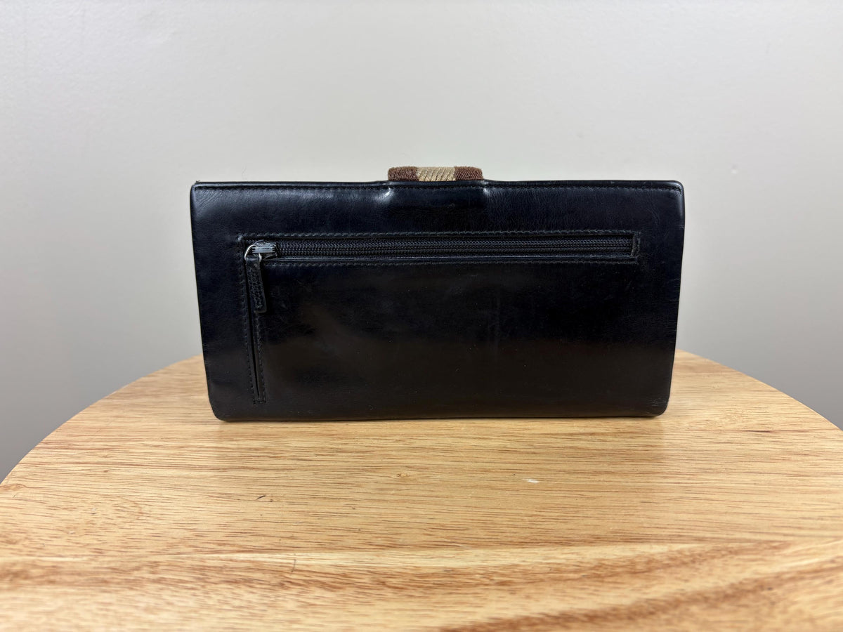 Authentic Gucci Dark Brown Leather Snap Wallet