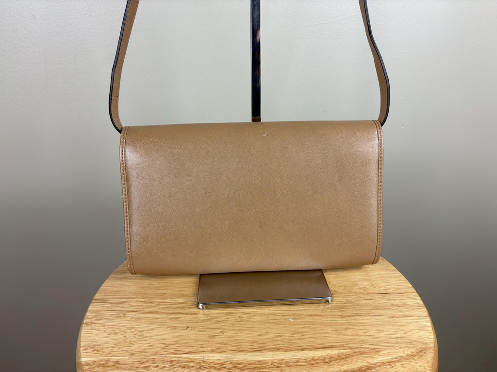 Authentic Gucci GG Linea Matisse Brown Leather Shoulder Bag