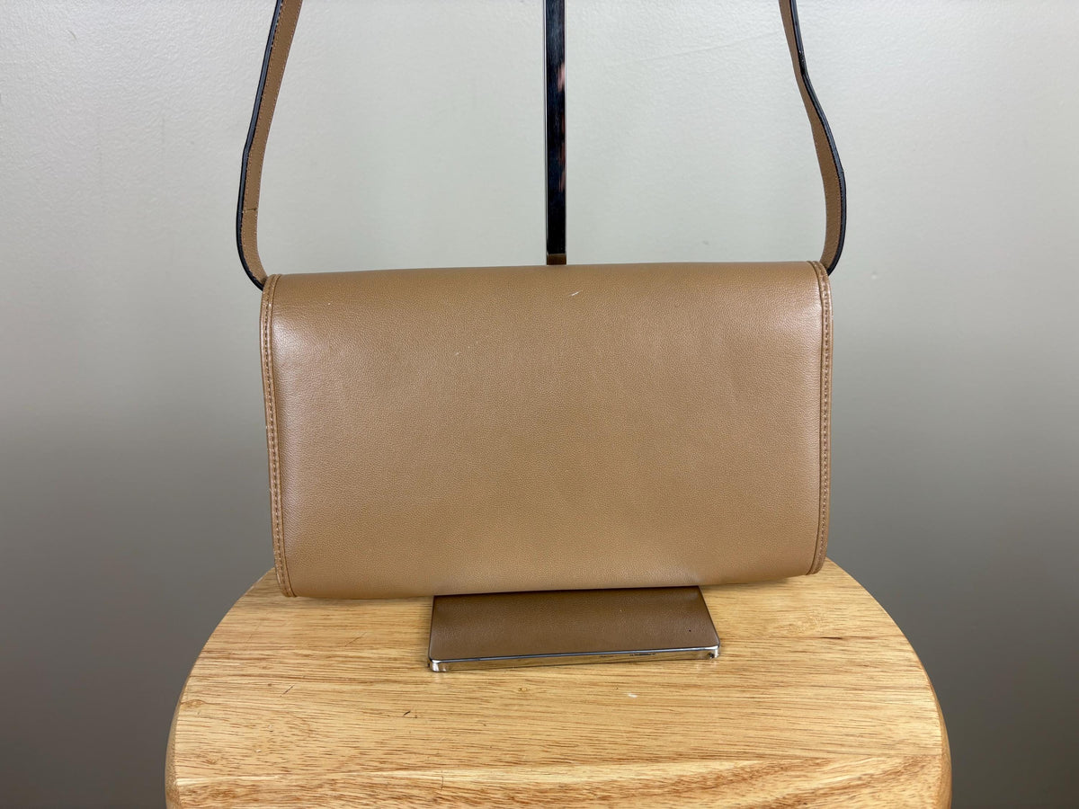 Authentic Gucci GG Linea Matisse Brown Leather Shoulder Bag